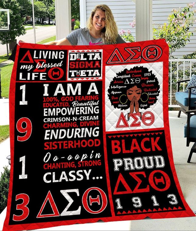 Delta Sigma Theta Quilt Fleece Blanket