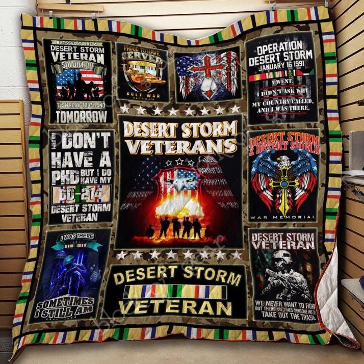 Desert Storm Veterans I Don’t Have A Phd Quilt Blanket