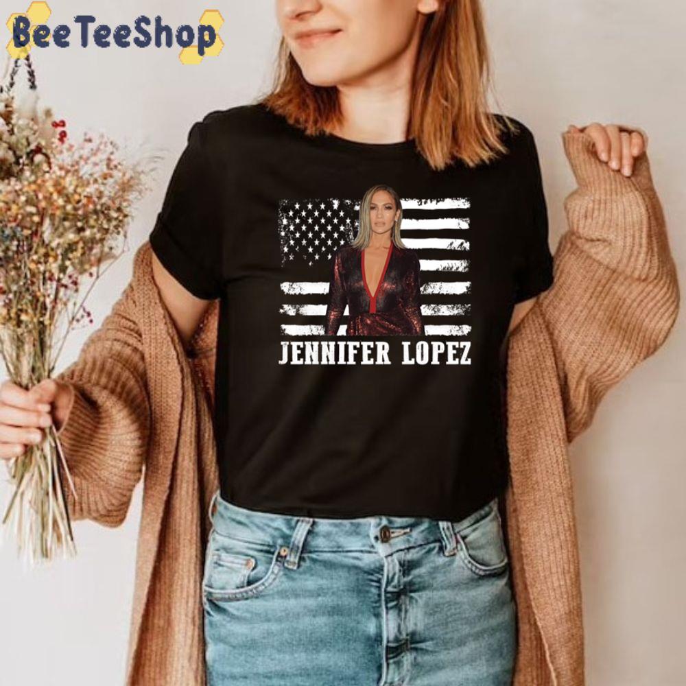 Distressed American Flag Diva Jlo Music Legend Unisex T-Shirt