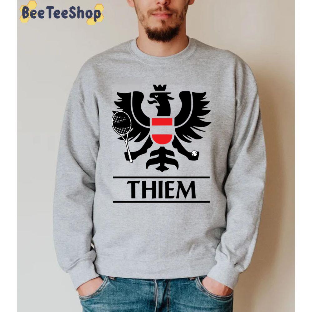 Dominic Thiem Austrian Eagle Holding Tennis Racket And Ball Tennis Unisex Sweatshirt