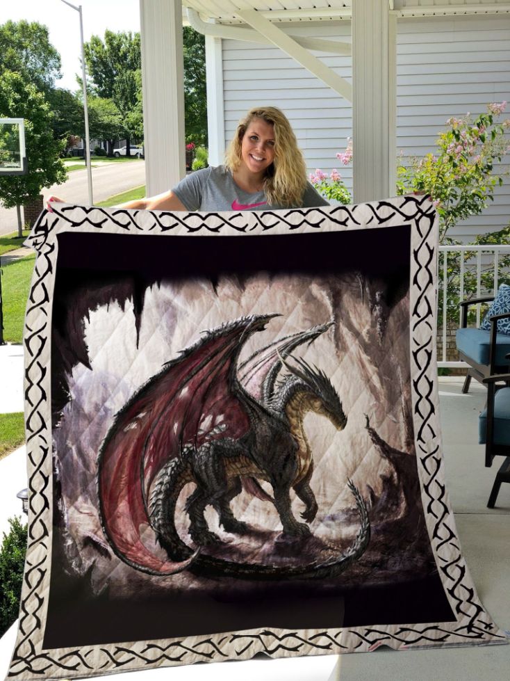 Dragon In The Cave Quilt Blanket