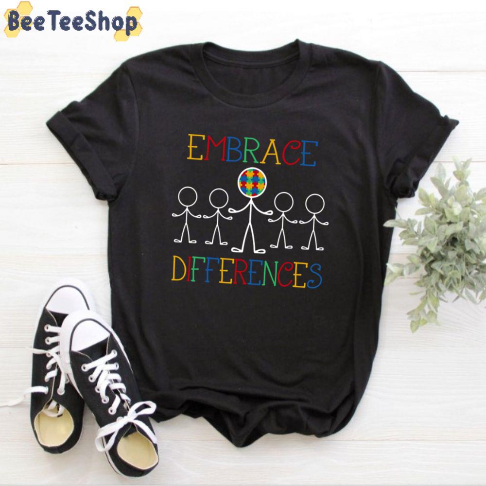 Embrace Differences Autism Awareness Unisex T-Shirt