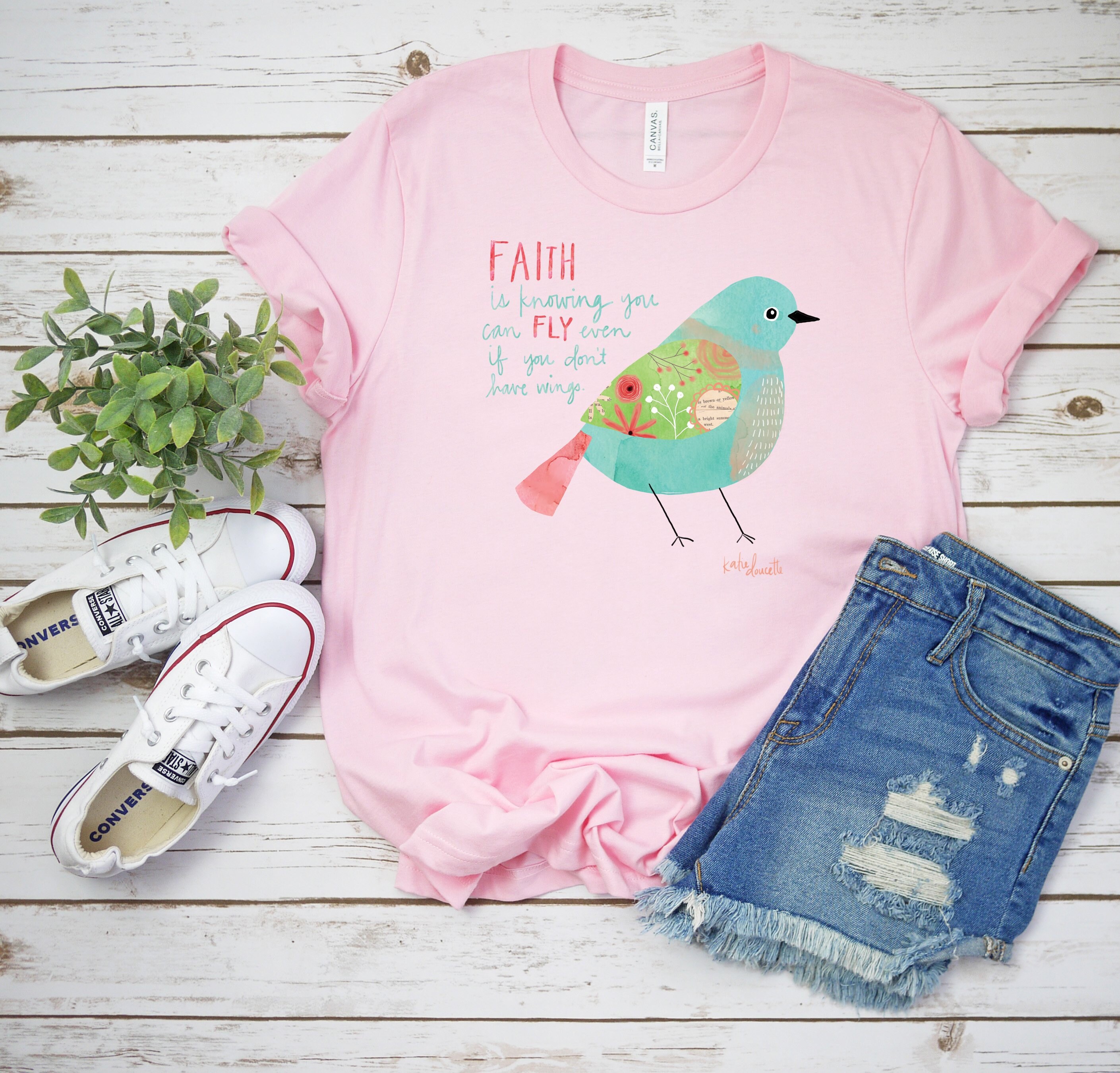 Faith Bird Springtime Motivation Unisex T-Shirt