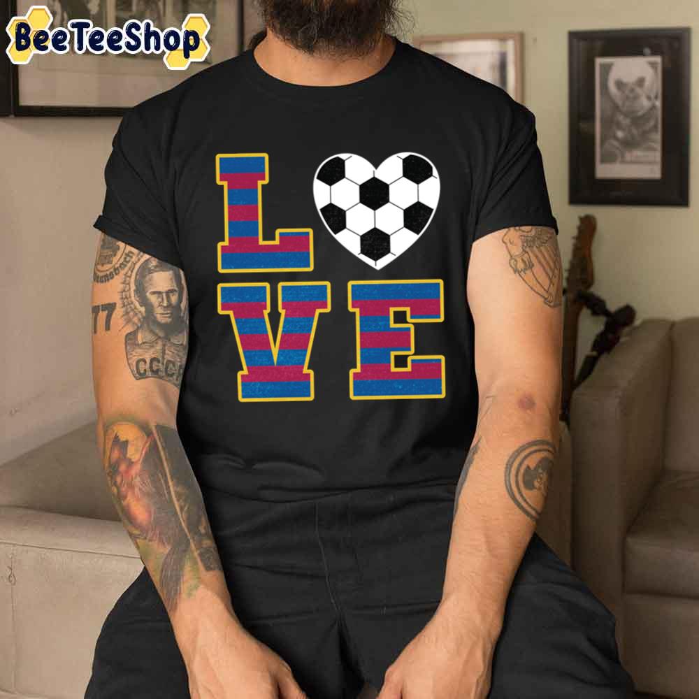 Femeni Love Heart Barca Barcelona Football Unisex T-Shirt