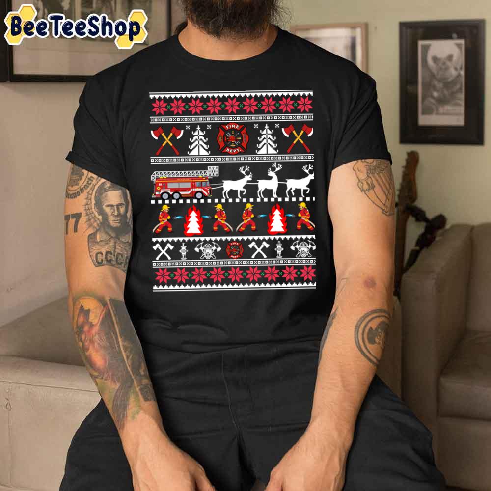 Fireman Fire Department Christmas Unisex T-Shirt