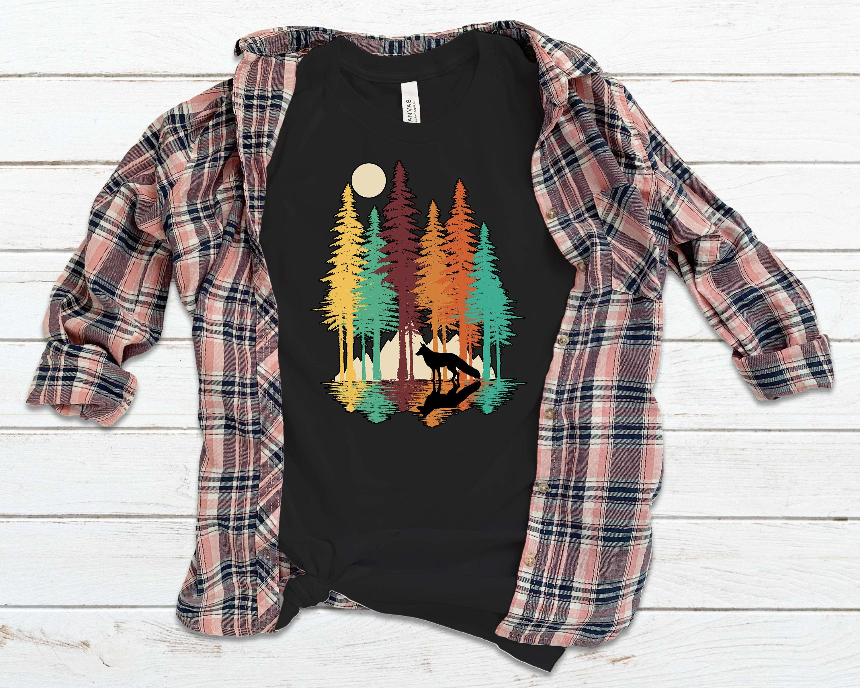 Fox Forest Trees The Great Outdoors Unisex T-Shirt