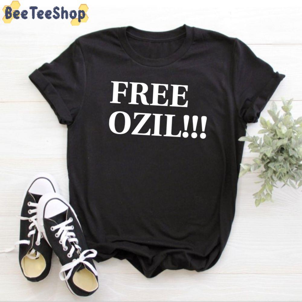 Free Ozil White Text Style Football Unisex T-Shirt