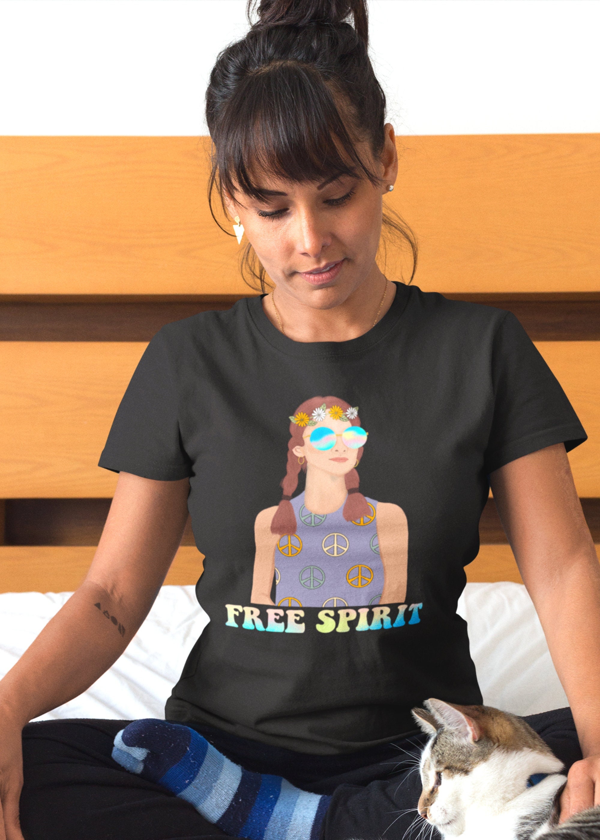 Free Spirit Hippie Girl Unisex T-Shirt