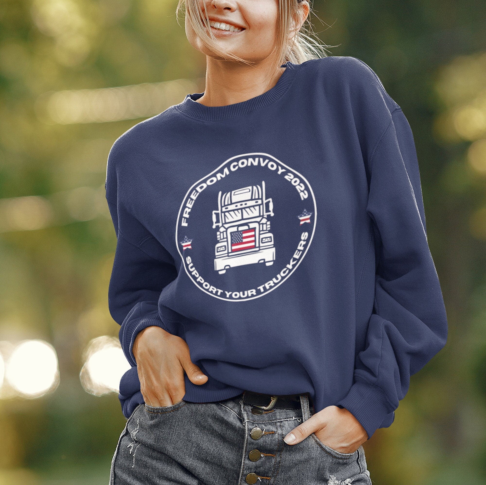 Freedom Convoy 2022 Support Your Trucker Unisex Sweatshirt