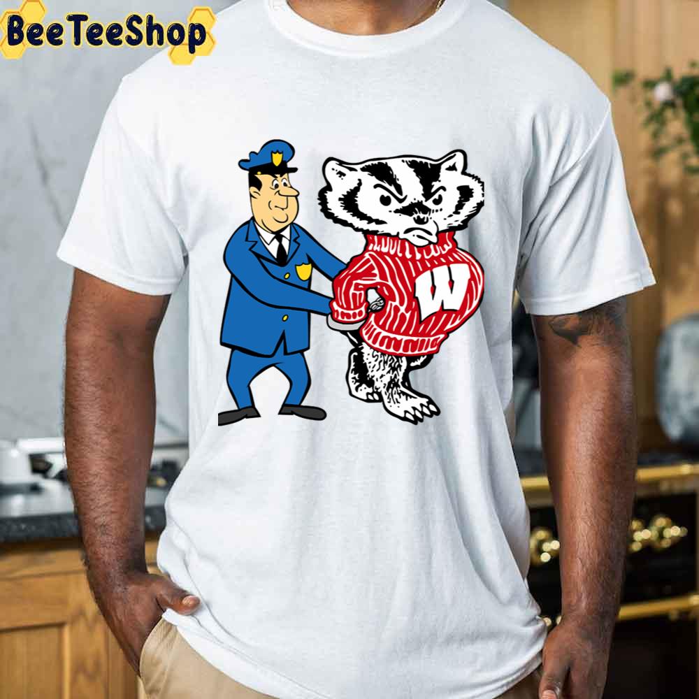 Funny Arrested Bucky Wisconsin Badgers Men’s Basketball Unisex T-Shirt