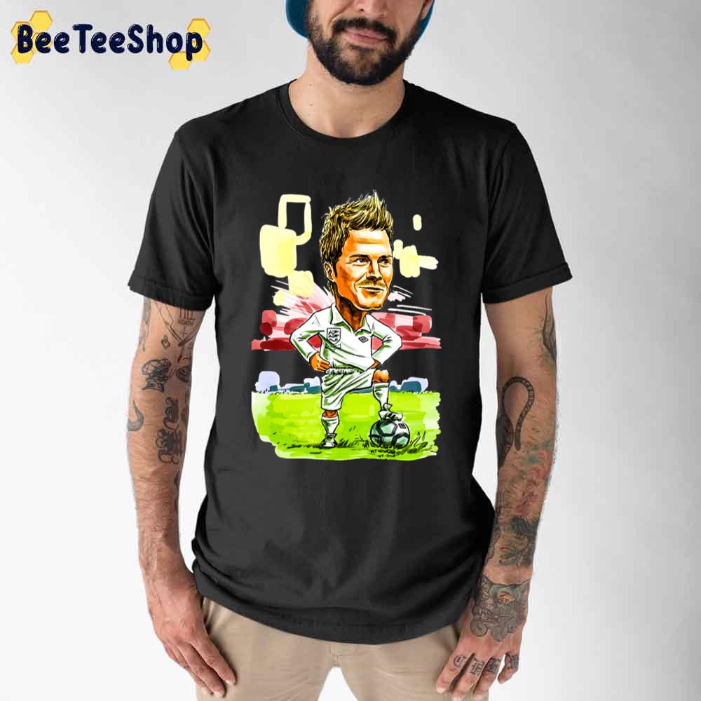 Funny Cartoon David Beckham Football Unisex T-Shirt - Beeteeshop