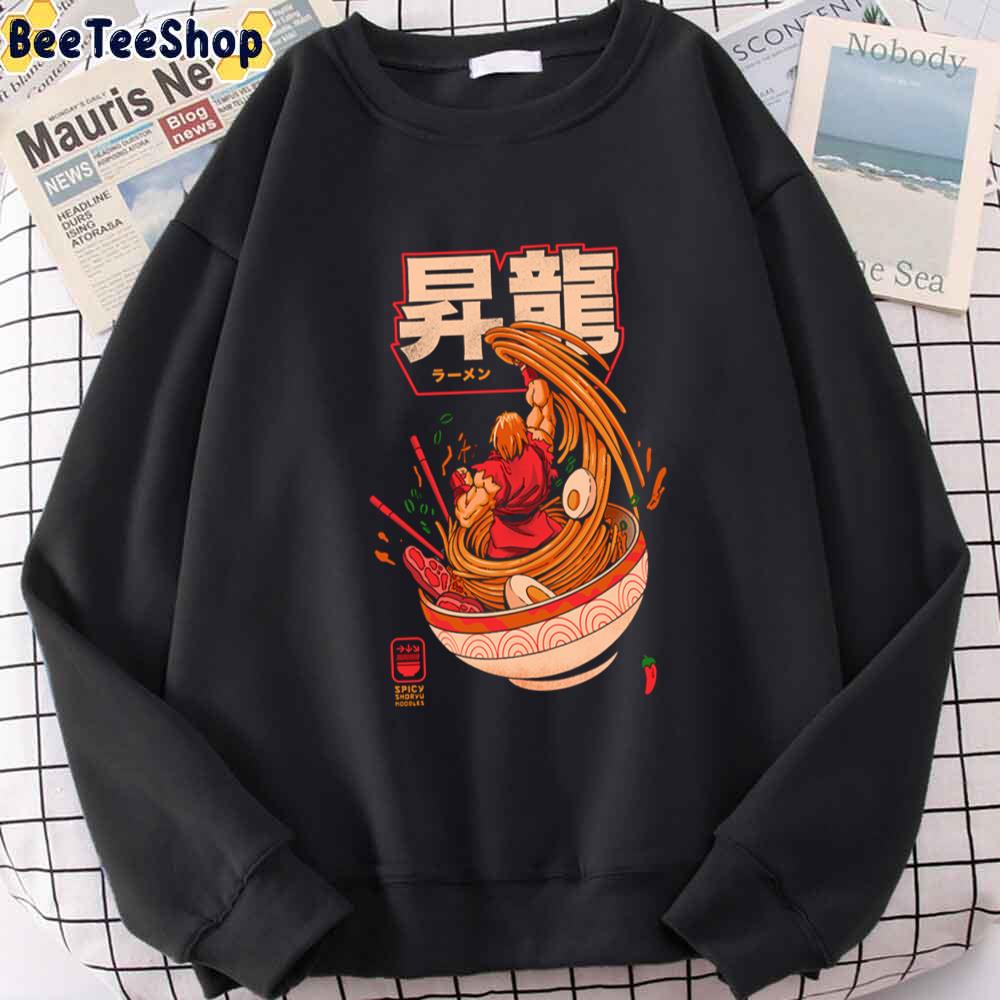 Funny Ramen Street Fighter Game unisex Sweatshirt