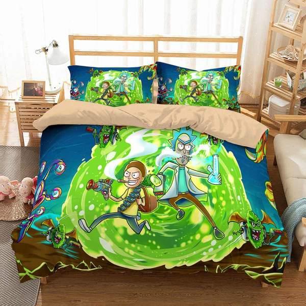 Funny Rick And Morty Bedding Set
