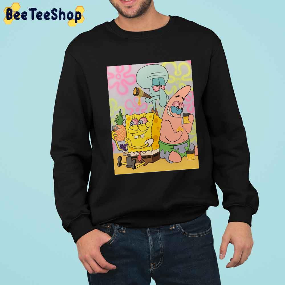 Funny Spongebob Smoke Sesh Unisex Sweatshirt