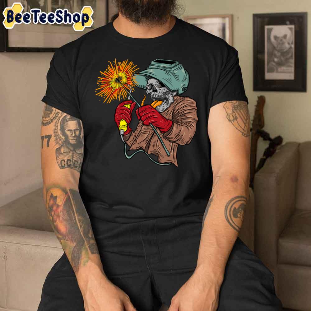 Funny Welder Skull Unisex T-Shirt