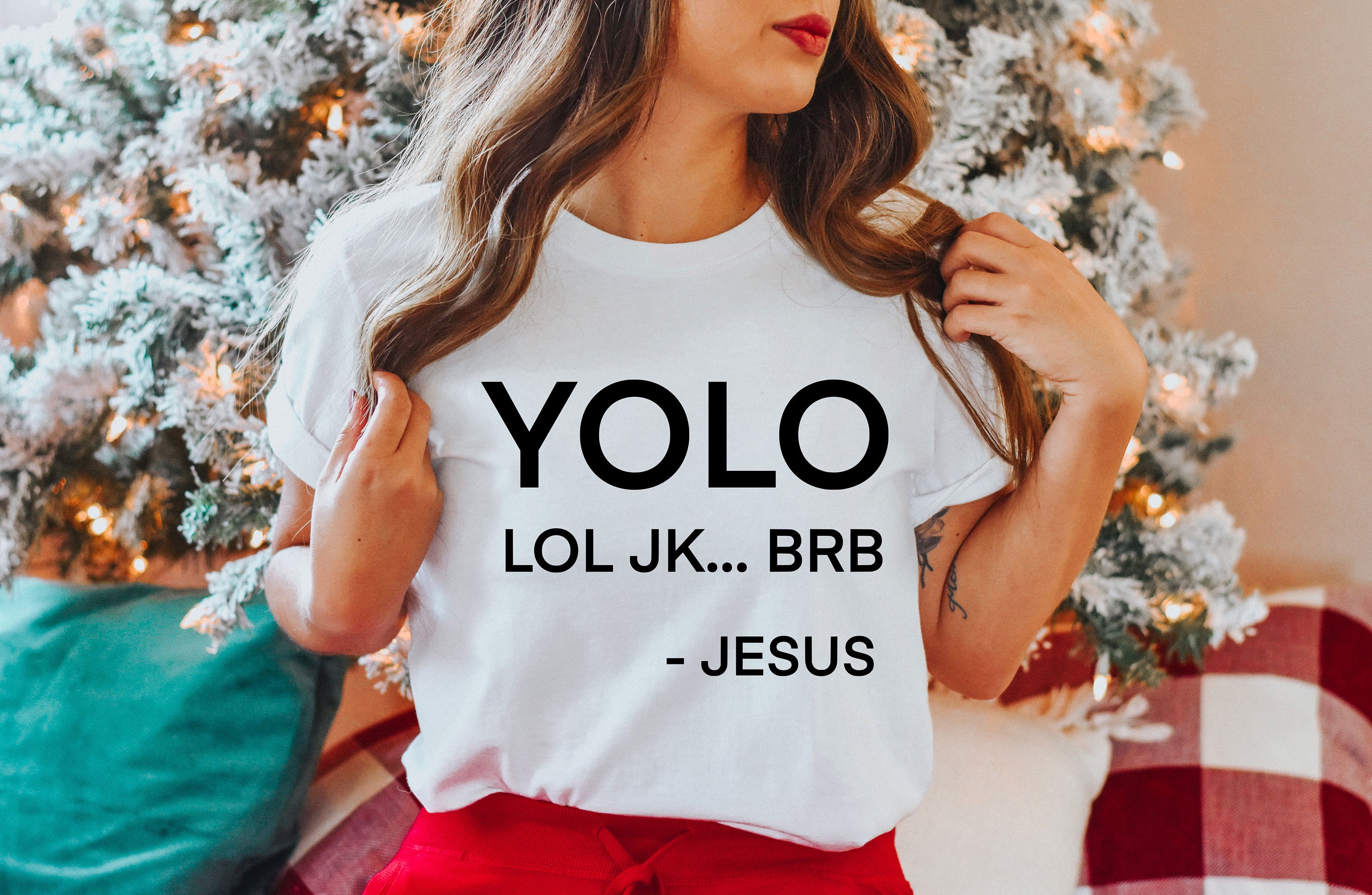 Funny Yolo Lol Jk Brb Jesus Unisex Sweatshirt