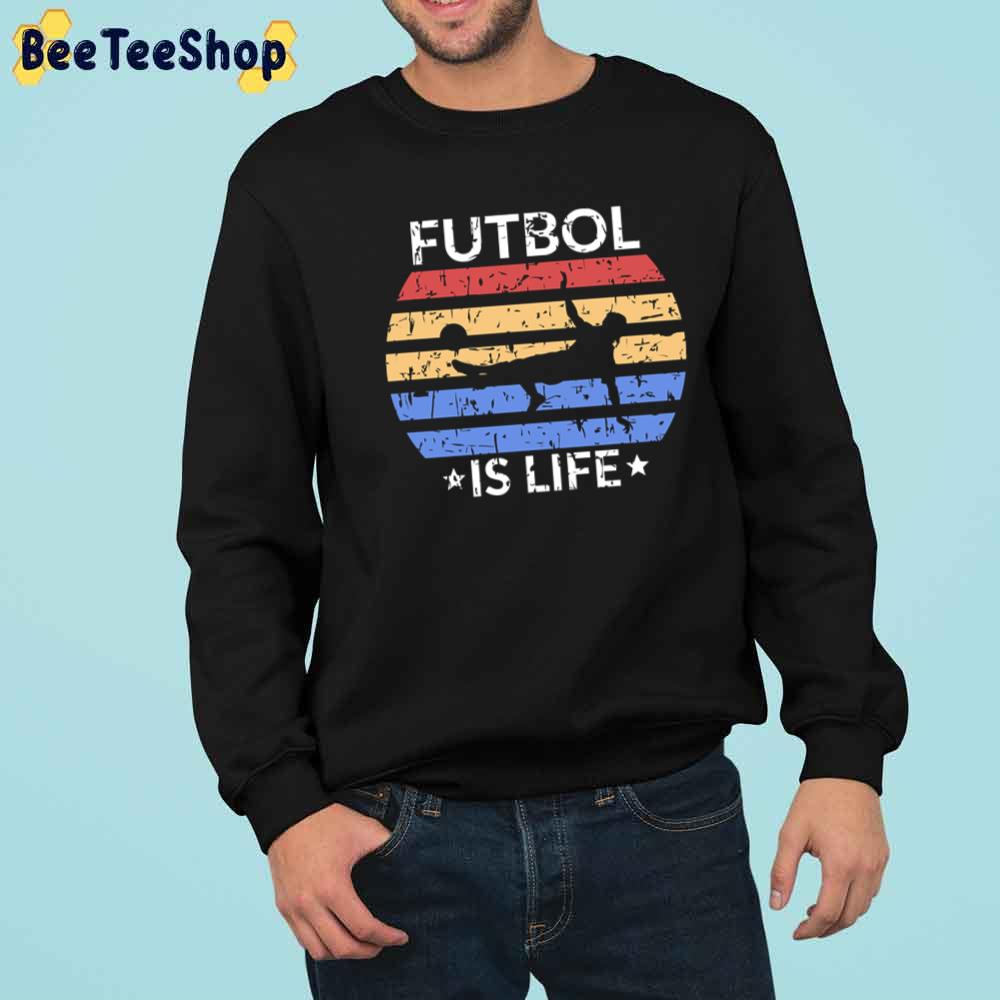 Futbol Is Life Retro Vintage Unisex T-Shirt
