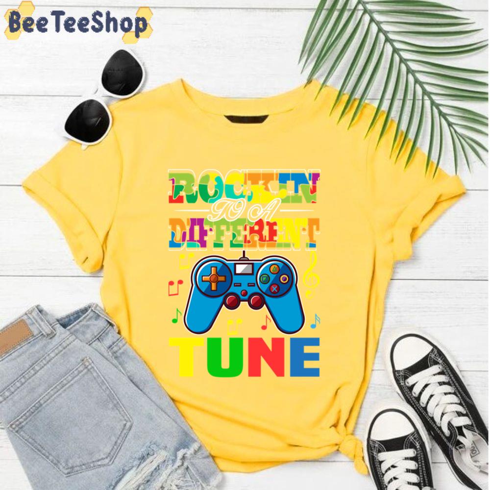 Gamer Rocking To A Different Tune Autism Awareness Unisex T-Shirt