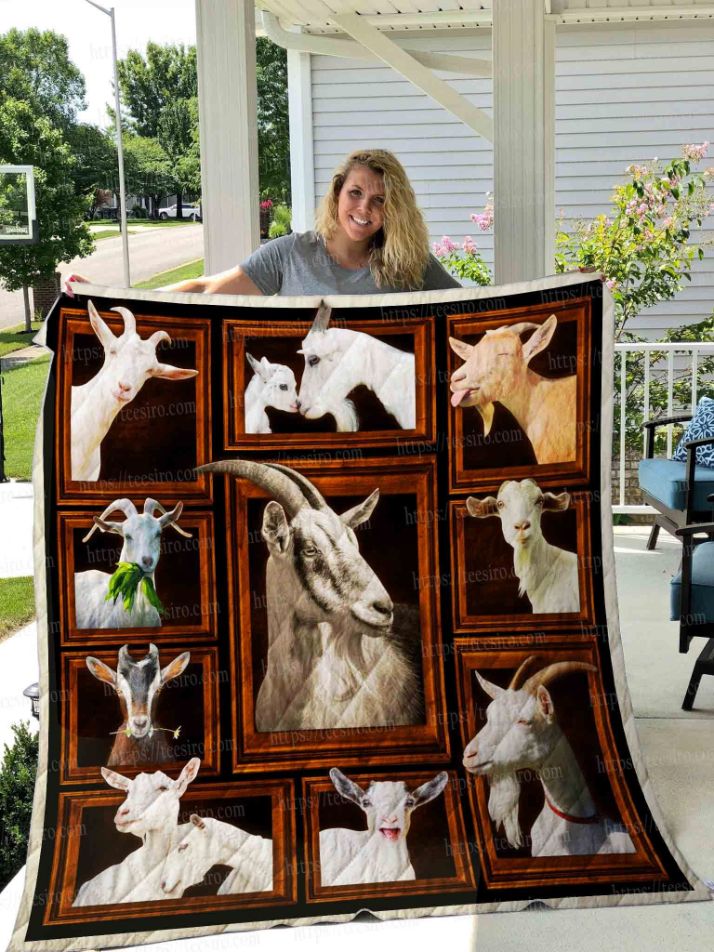 Goat Picture Collection Quilt Blanket