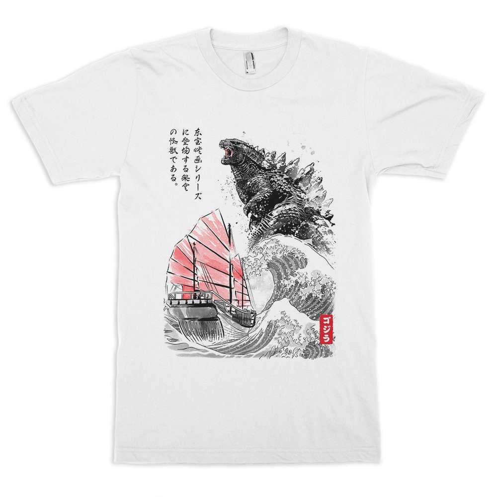 Godzilla And The Great Wave Off Kanagawa T-Shirt