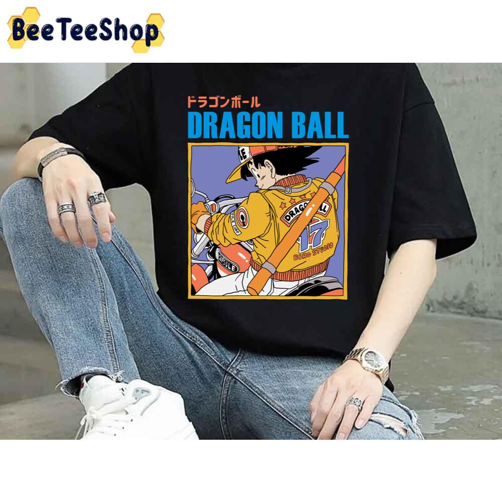 Goku Riding A Motocycle Dragon Ball Anime Unisex T-Shirt
