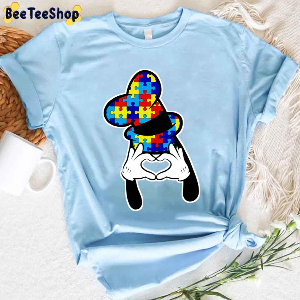 Goofy Hat Puzzle Piece Autism Awareness Unisex T-Shirt