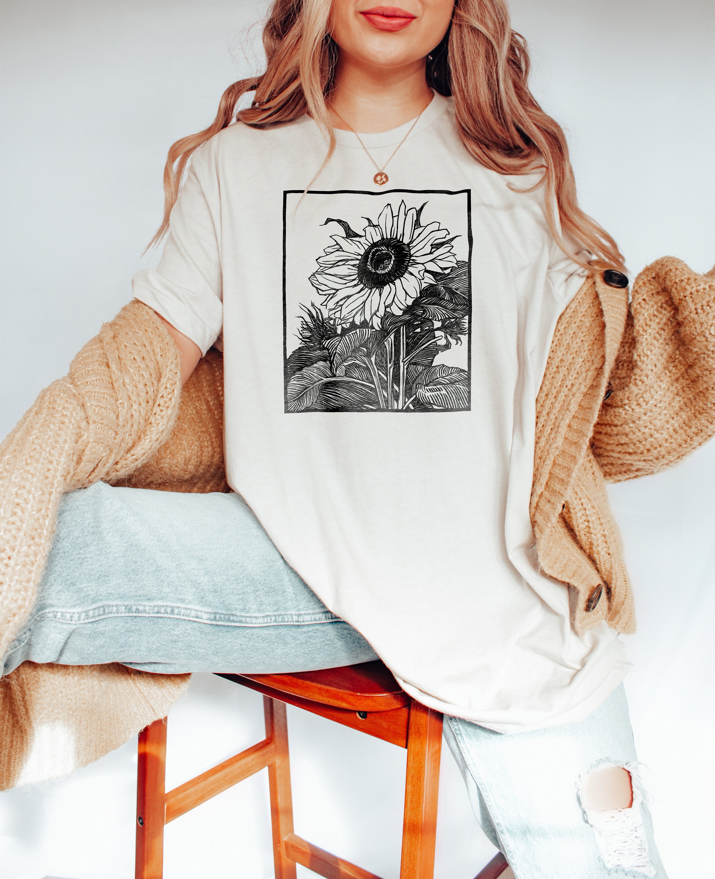 Graphic Style Boho Sunflowerhippie Unsiex T-Shirt