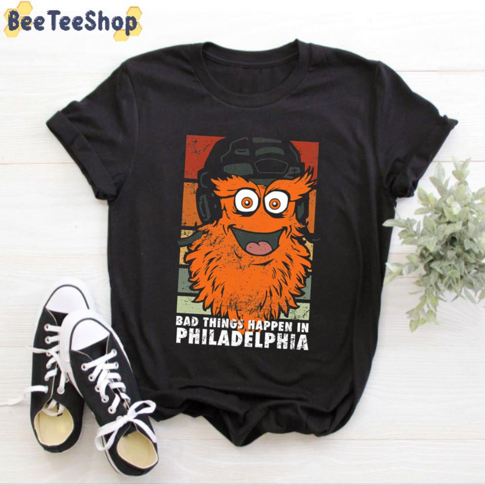 Gritty Bad Things Happen In Philadelphia Flyers Hockey Unisex T-Shirt