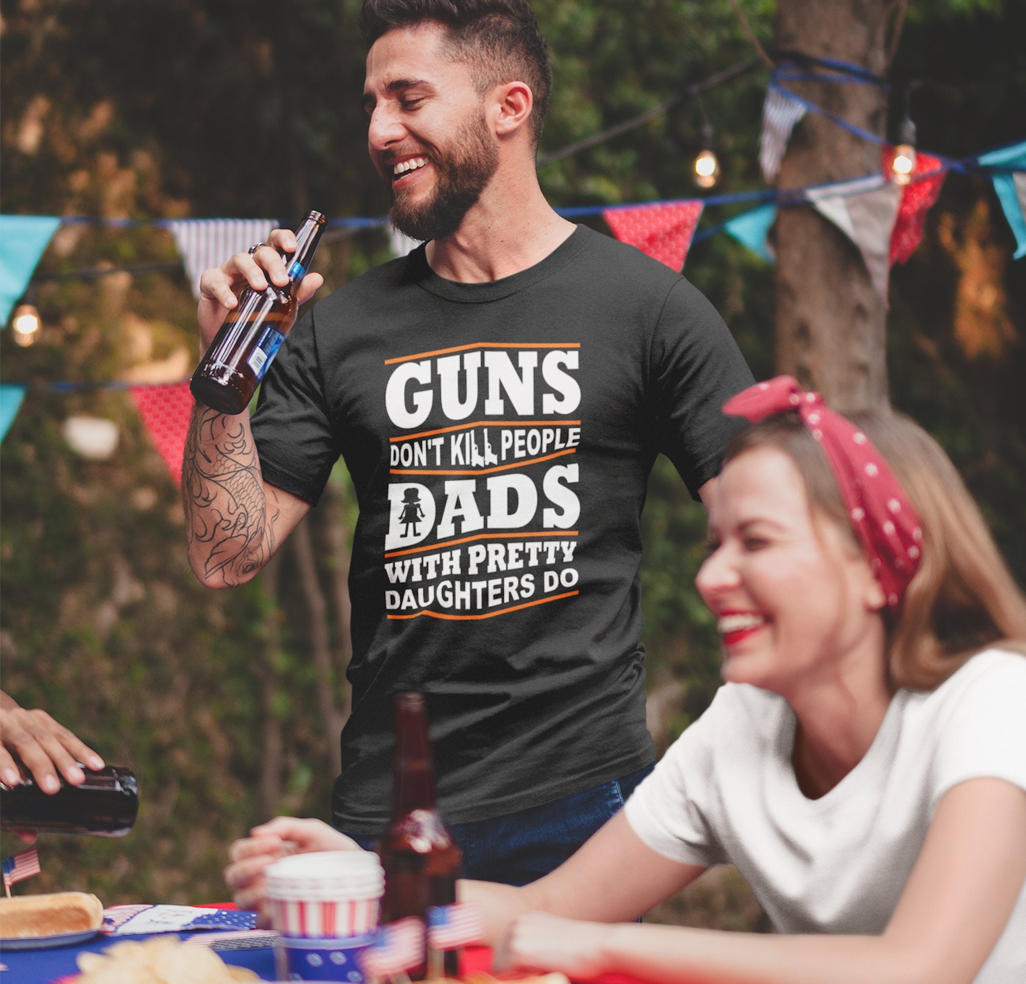 Guns Don’t Kill People Dads With Pretty Daughters Do Unisex T-Shirt