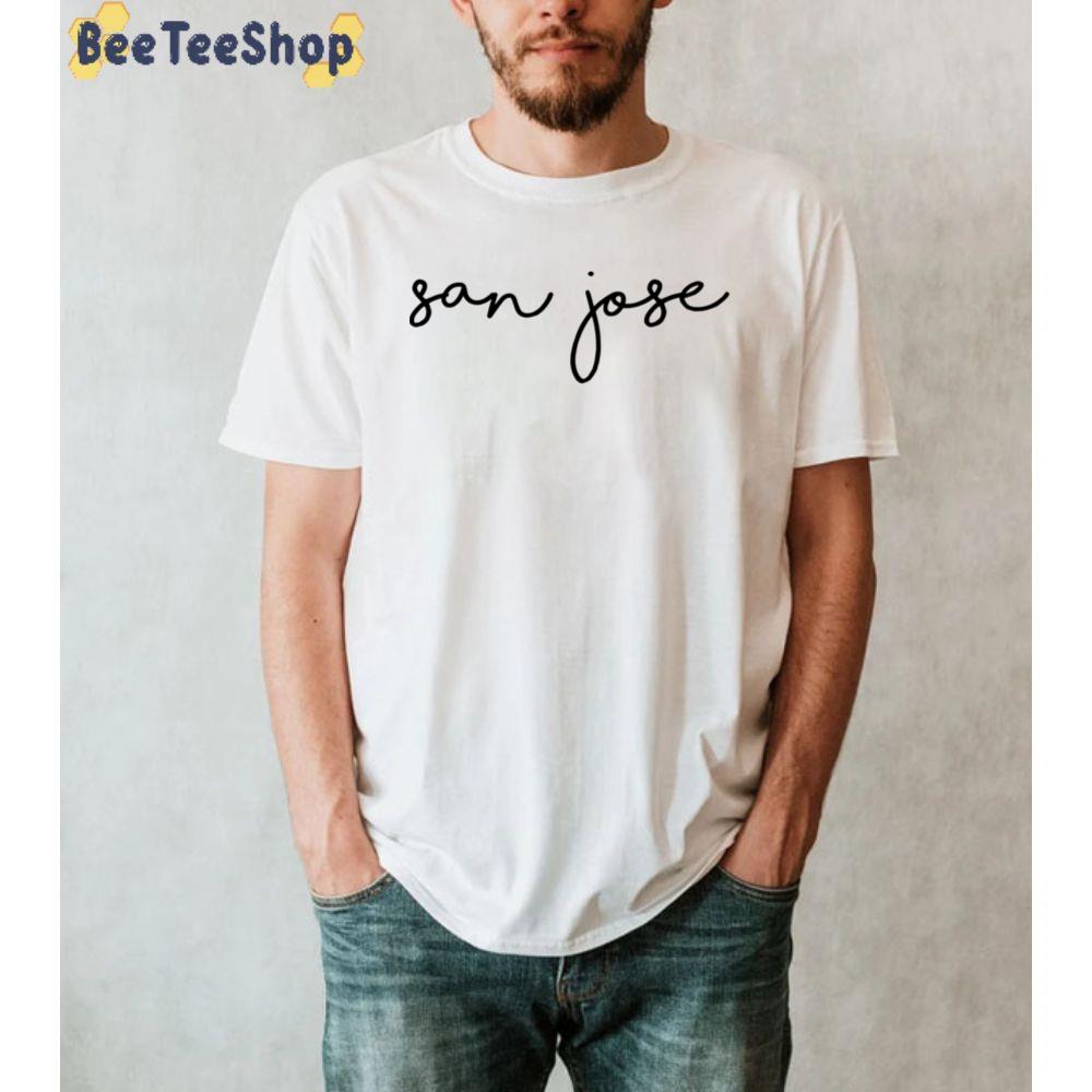 Handwriting San Jose Hockey Unisex T-Shirt