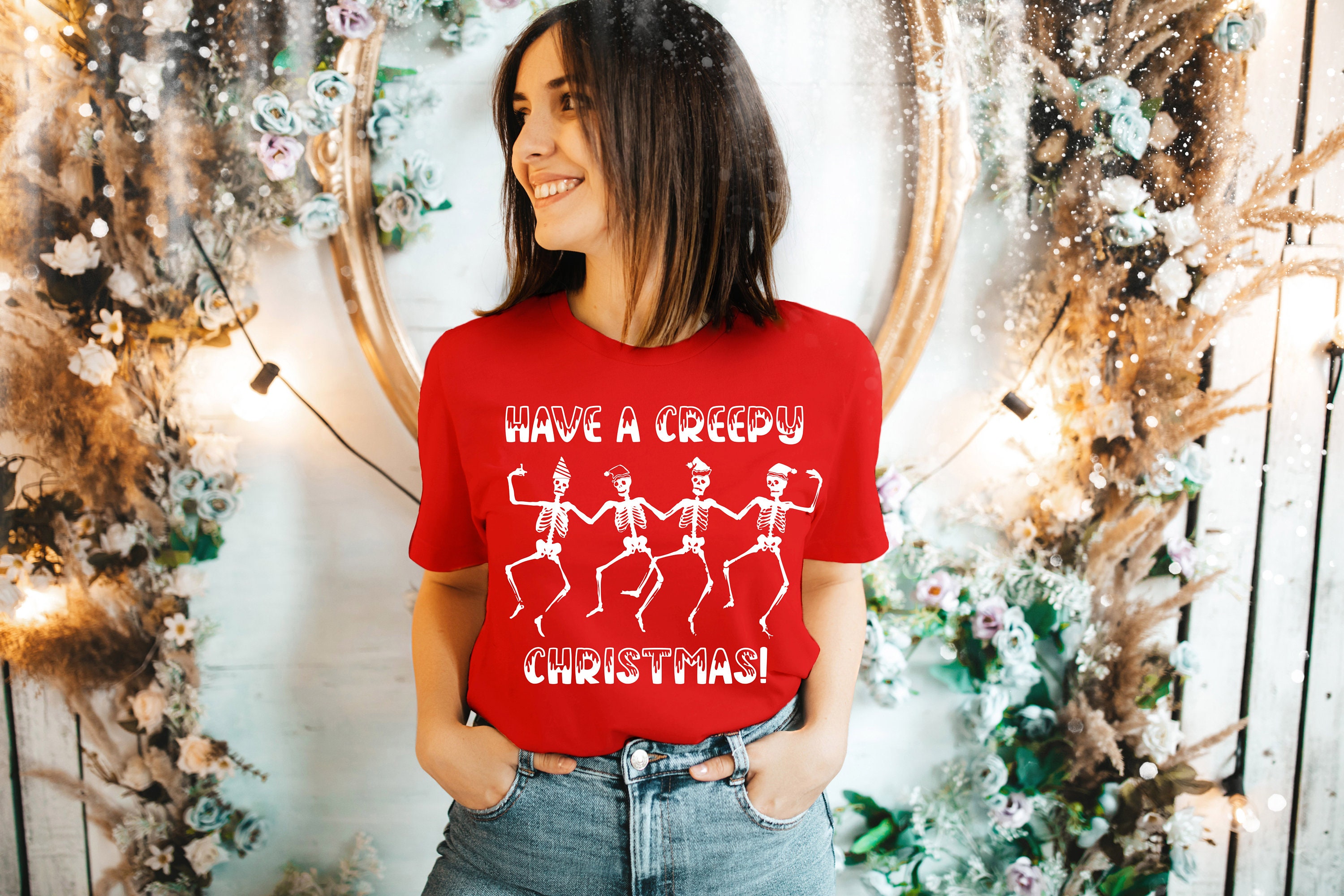 Have A Creepy Skeleton Christmas Unisex T-Shirt