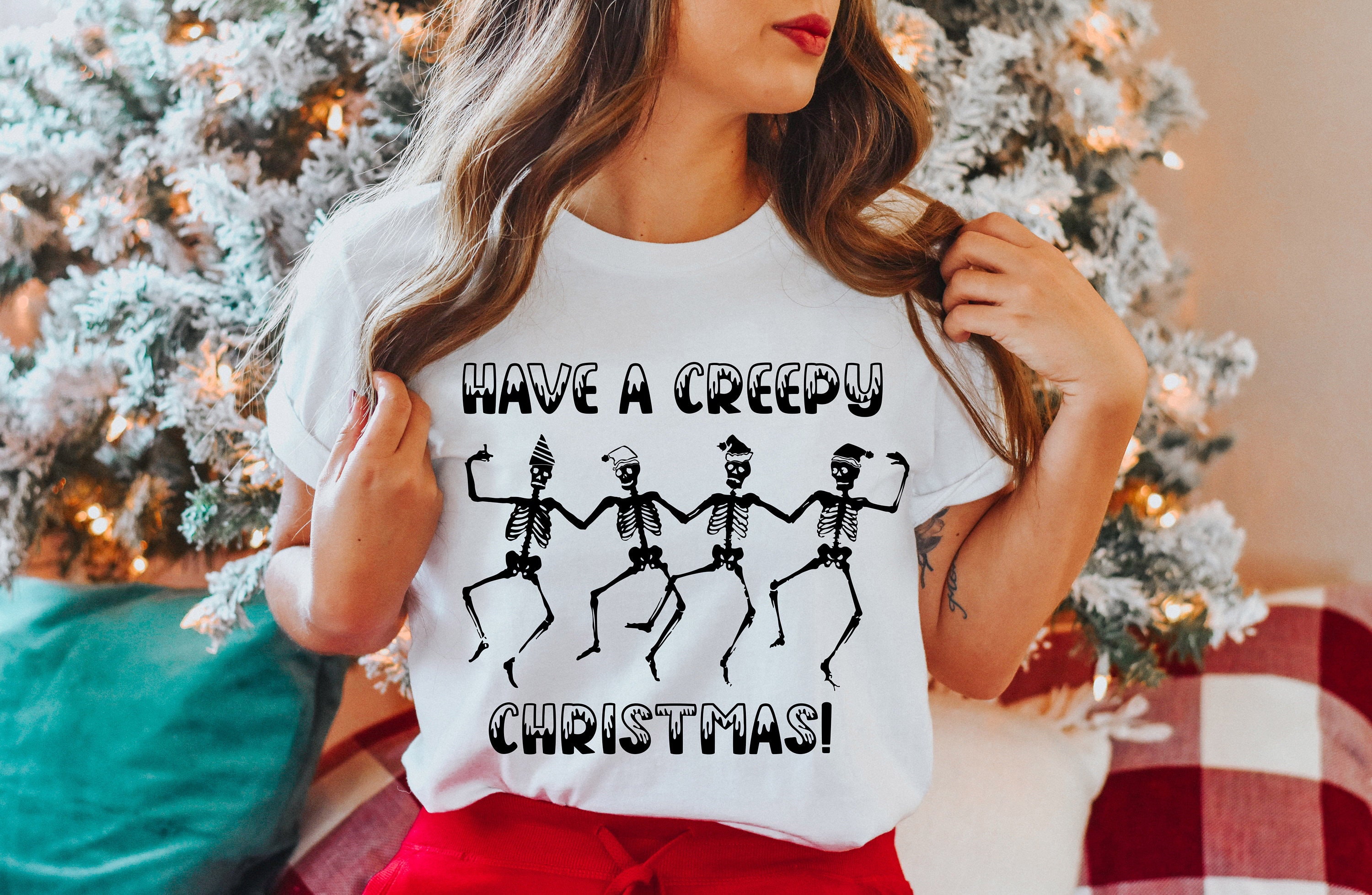 Have A Creepy Skeleton Christmas Unisex T-Shirt