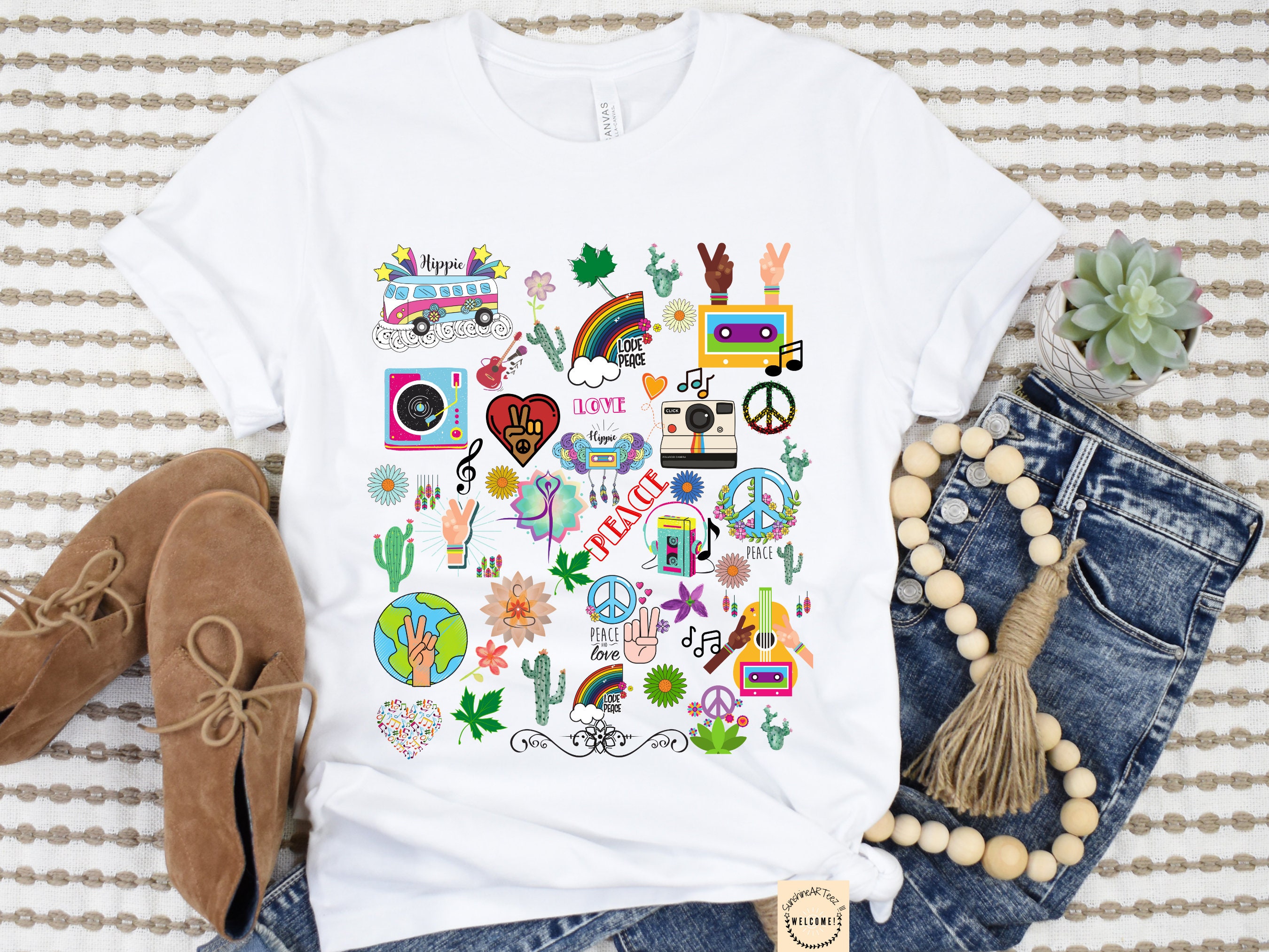 Hippie Soul Music Bundle Hippie Soul Music Lovers Unisex T-Shirt