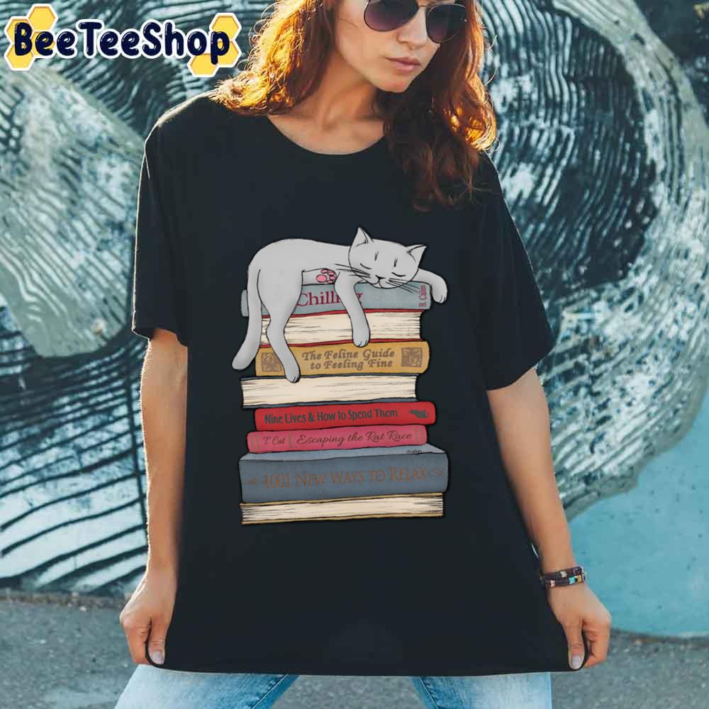 How To Chill Like A Cat Lover Reading Unisex T-Shirt