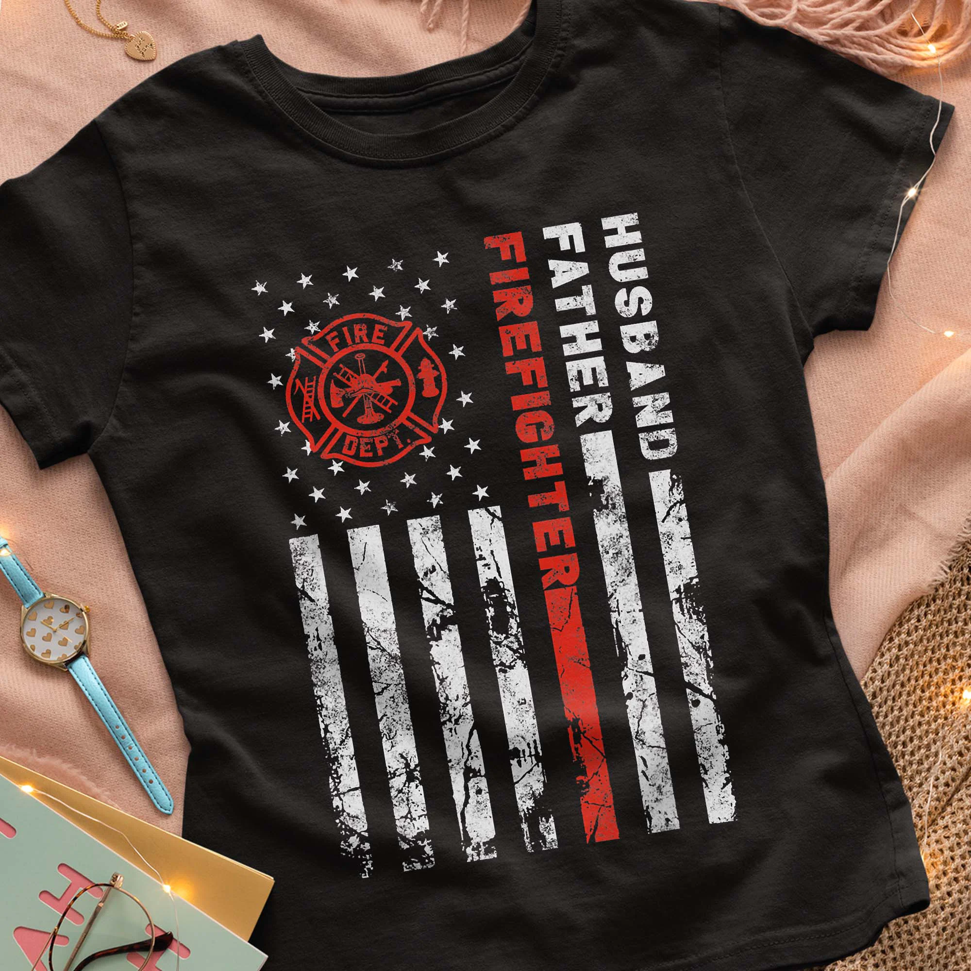 Husband Father Firefighter Unisex T-Shirt