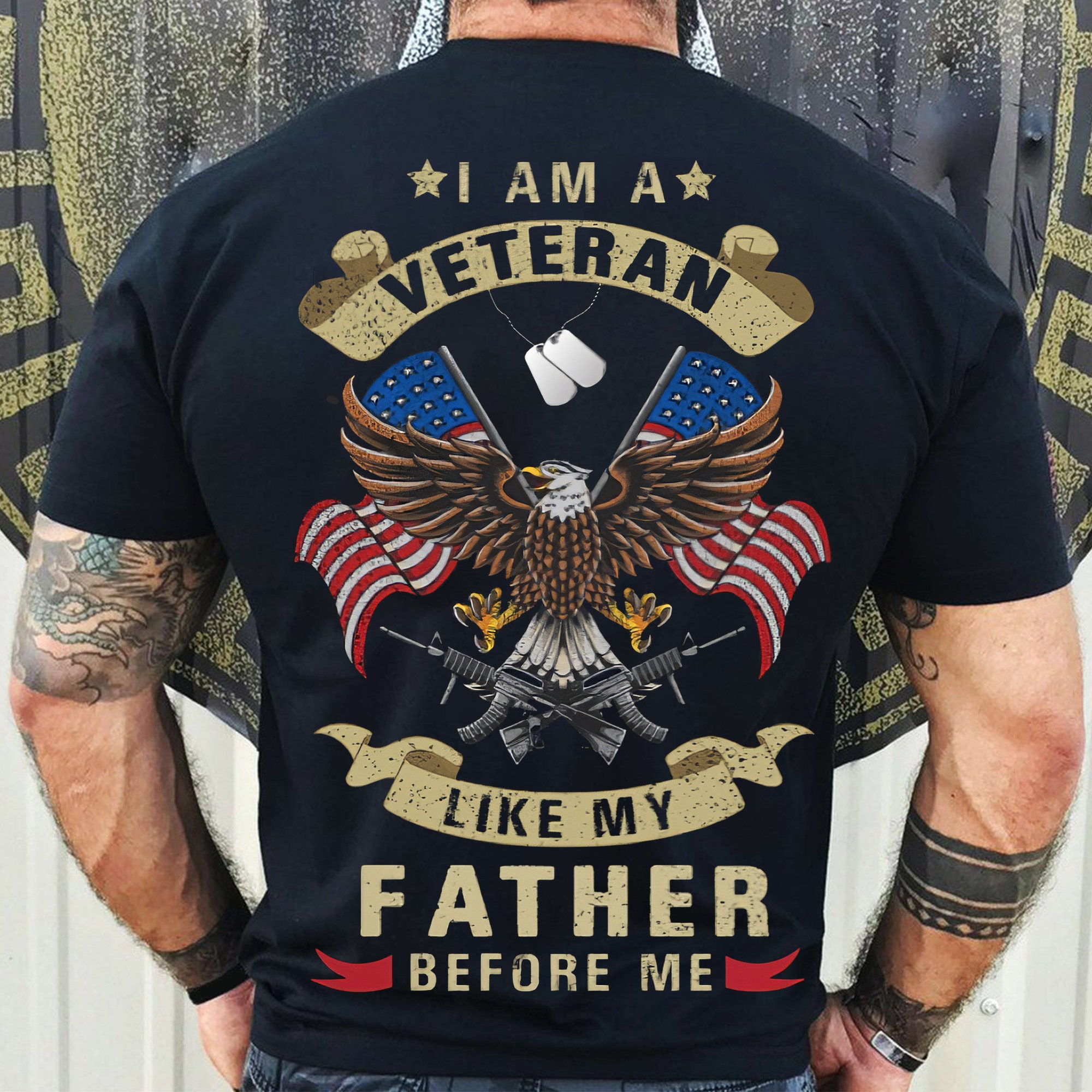 I Am A Veteran Like My Father Before Me Unisex T-Shirt