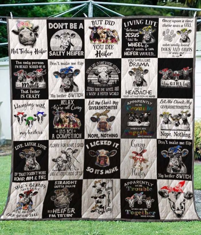 I Licked So It’s Mine Quilt Cow Blanket