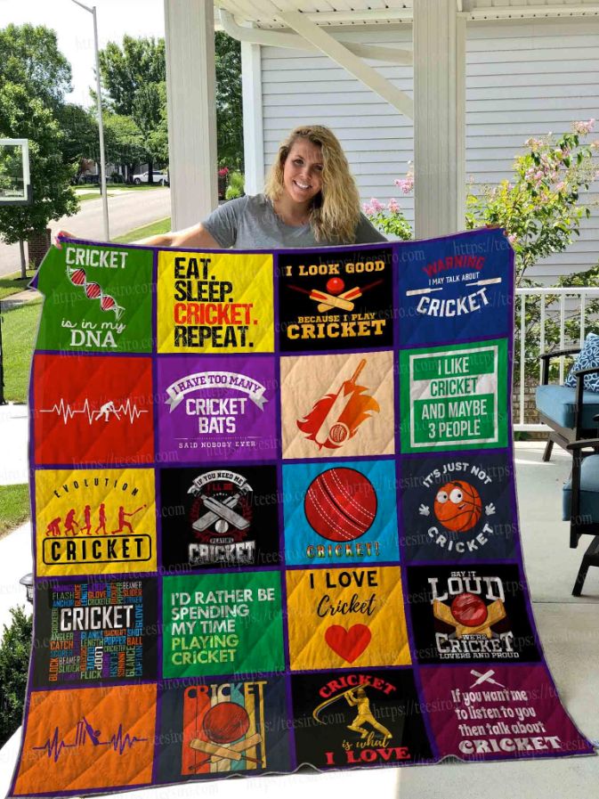 I Look Good Because I Play Cricket Quilt Blanket