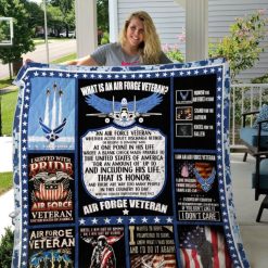 I Served With Pride Air Force Veteran Quilt Blanket