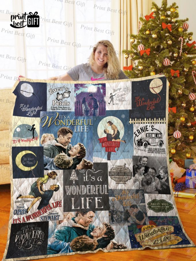 It’s A Wonderful Life Poster Quilt Blanket