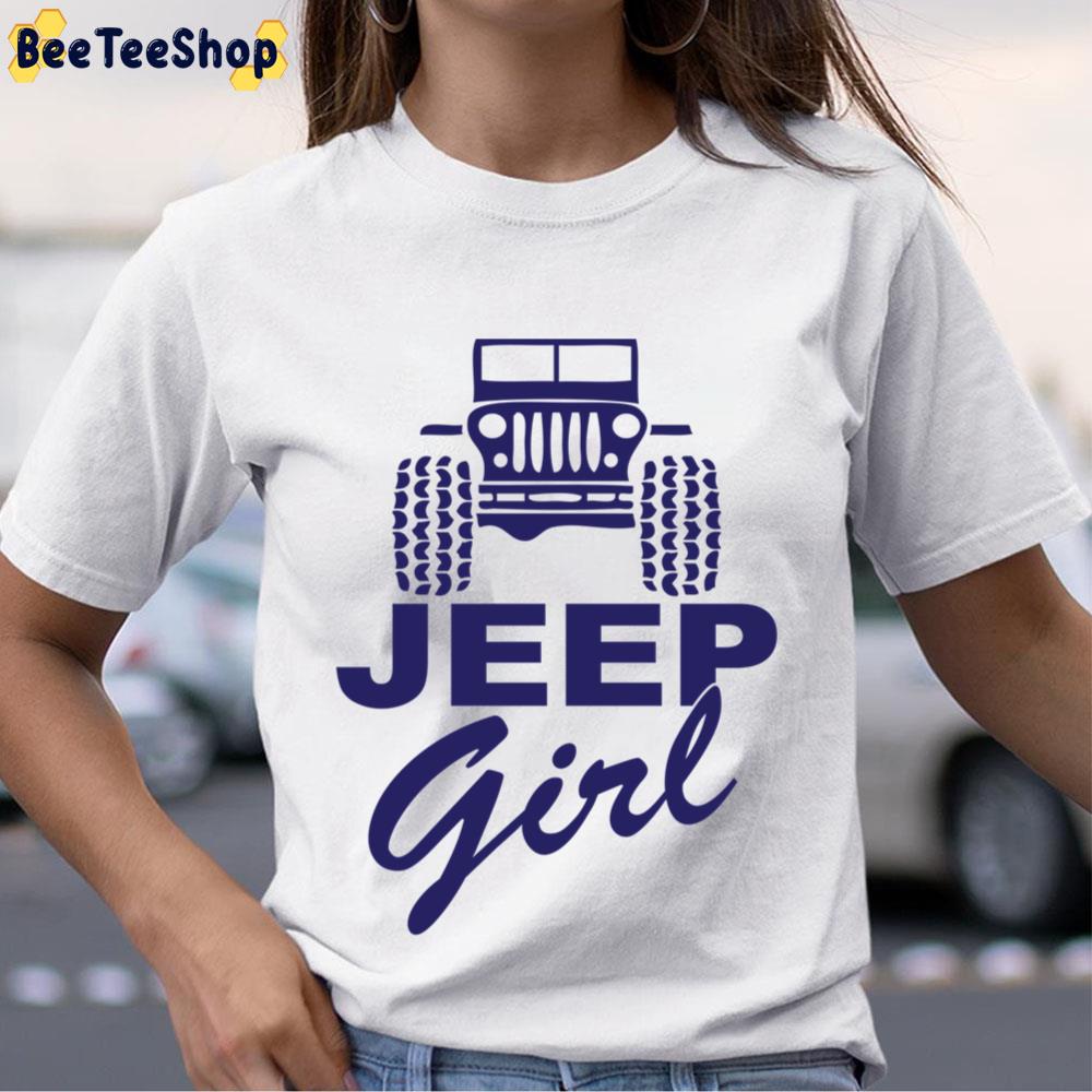 Jeep Girl Blue Fitted Unisex T-Shirt