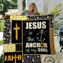 Jesus Is The Anchor Sunflower Quilt Blanket