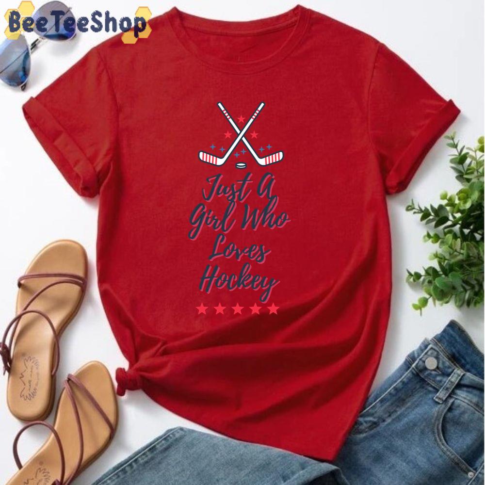 Just A Girl Who Loves Hockey Unisex T-Shirt