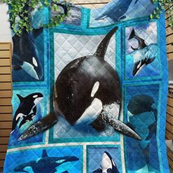 Killer Whale Orca Quilt Blanket