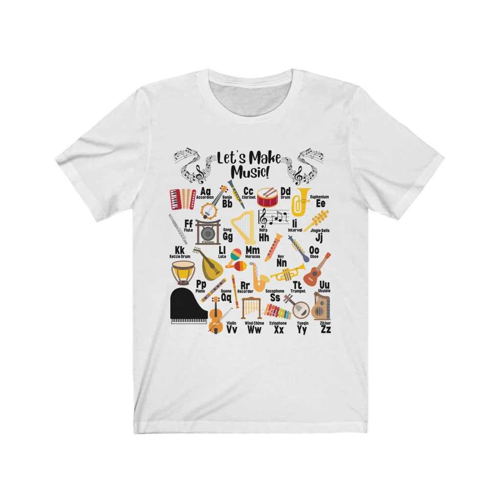 Let’s Make Music Teacher Alphabet Unisex T-Shirt