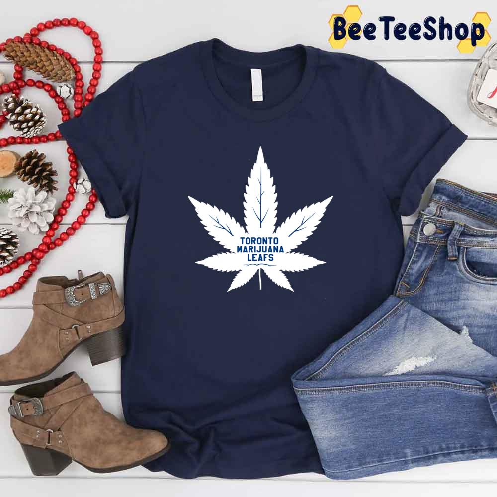 Marijuana Leafs White Toronto Maple Leafs Hockey Unisex T-Shirt ...