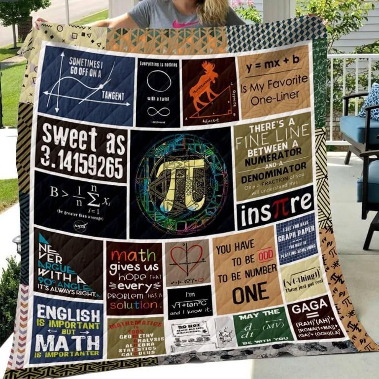 Math Art Sometimes I Go Off On A Tangent Quilt Blanket