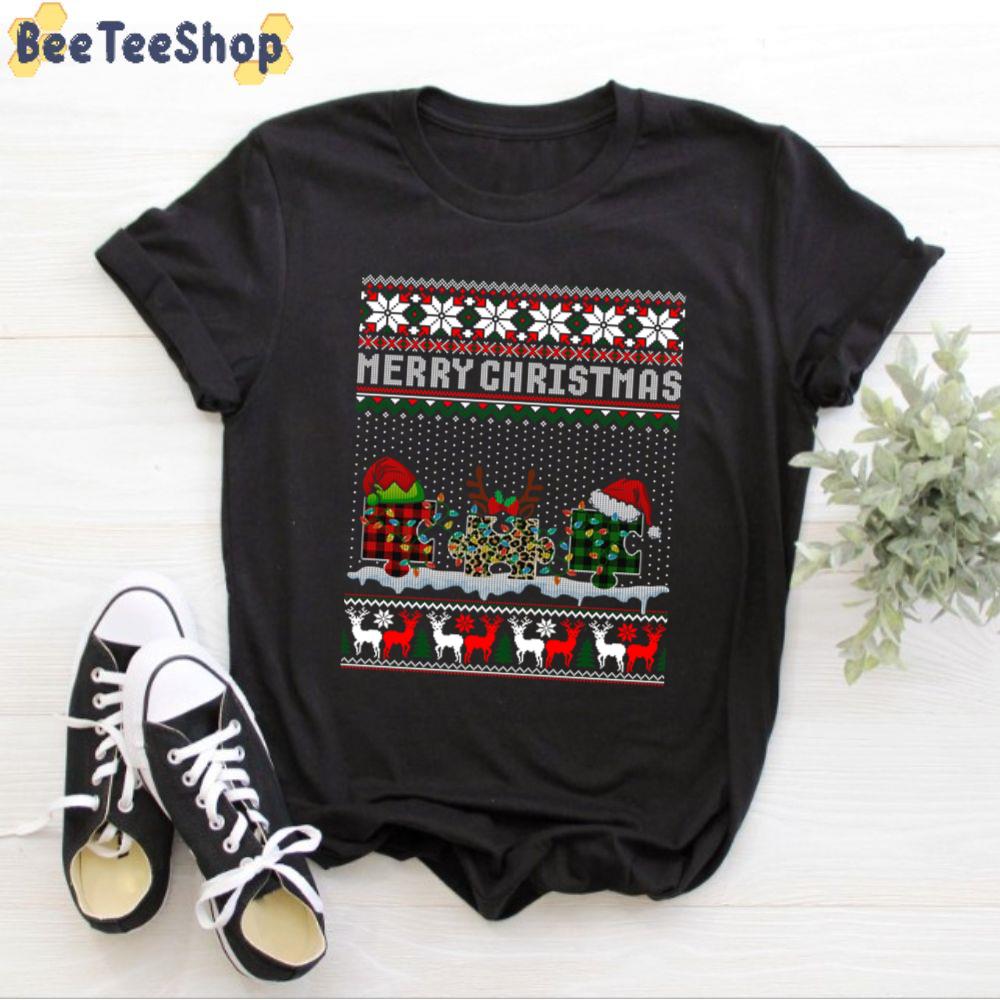 Merry Christmas Autism Awareness Unisex T-Shirt