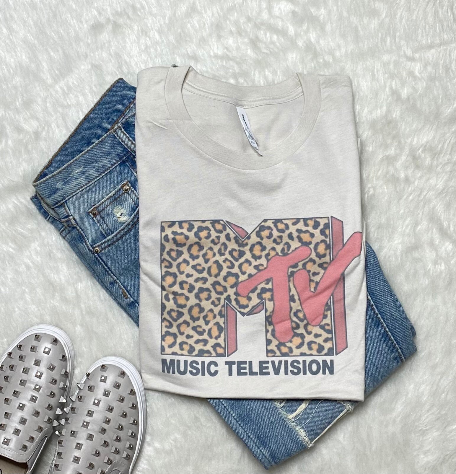 Mtvs Leopard Graphic Tee T-Shirt