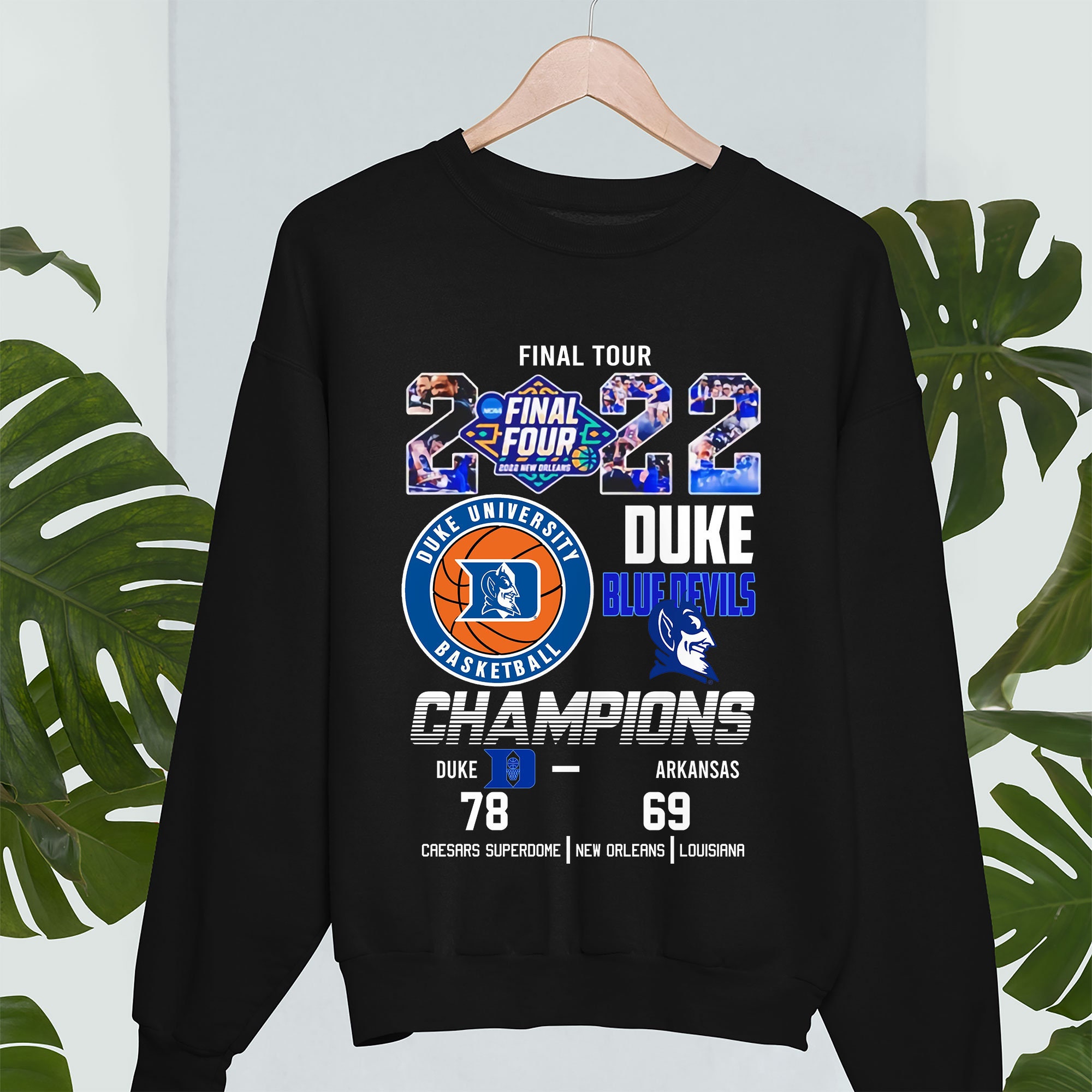 Ncaa Duke Blue Devils 2022 Final Tour Champions Basketball Unisex Sweatshirt